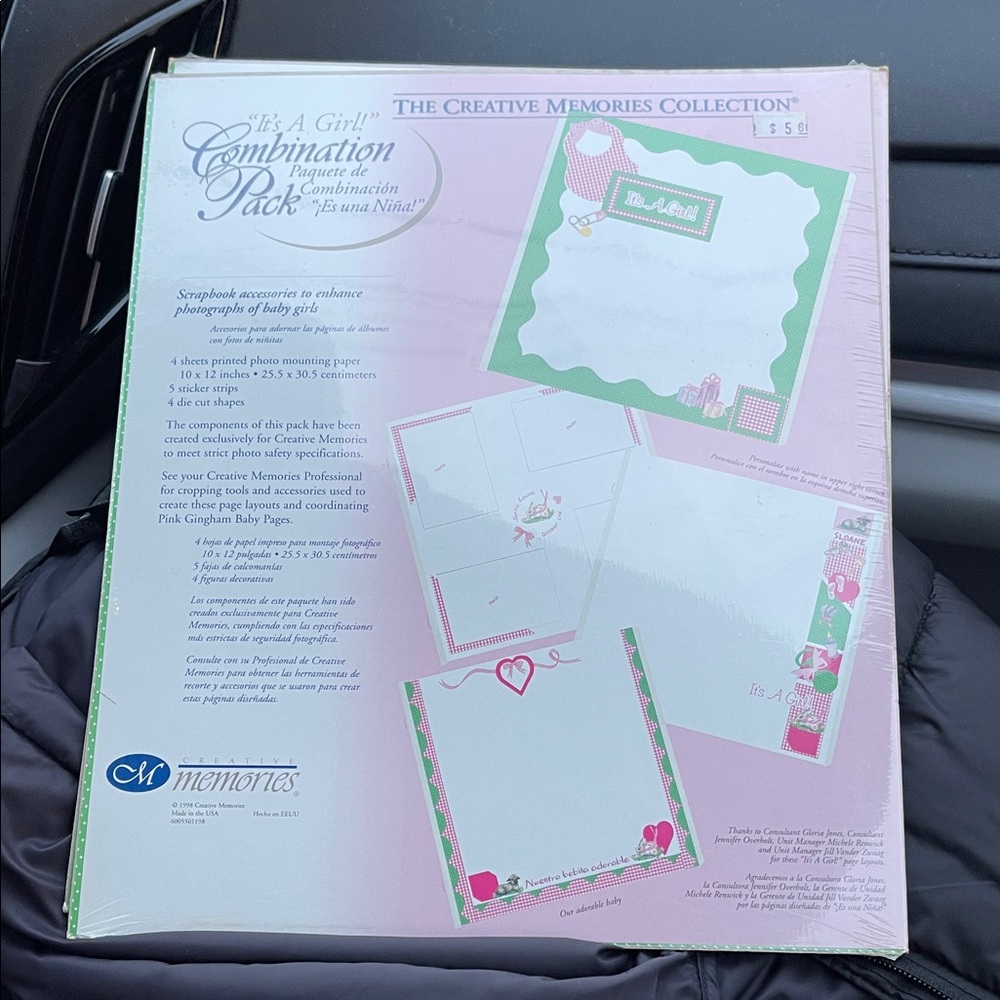Creative Memories Baby Girl Scrapbook Kit - Pink & Green. 2 available/$8 ea.